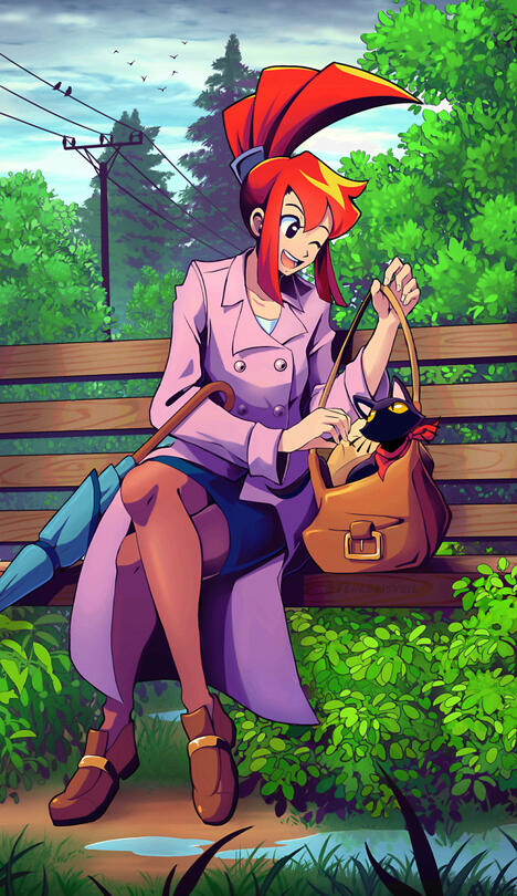 Lynn (+ The Cat) from Ghost Trick