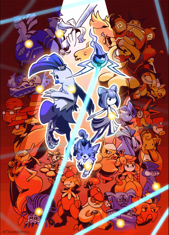 Pokemon/Ghost Trick Crossover fanart